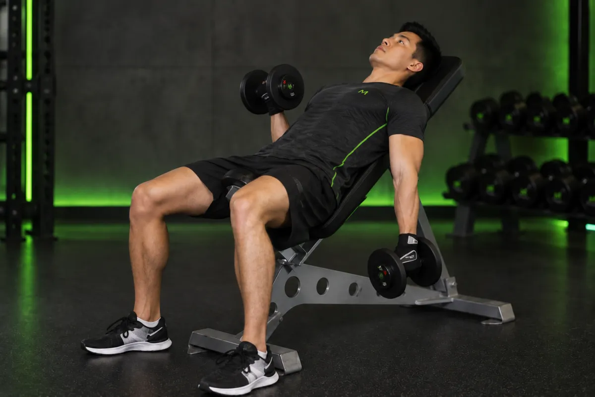 Cuốn tạ đơn ghế dốc luân phiên (alternate incline dumbbell curl) (Kết thúc)