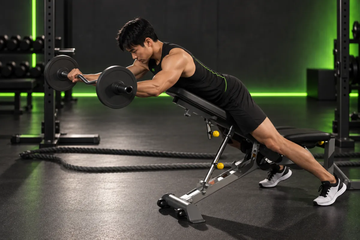 Anti-gravity press (đẩy tạ đòn nằm sấp trên ghế dốc) (Kết thúc)