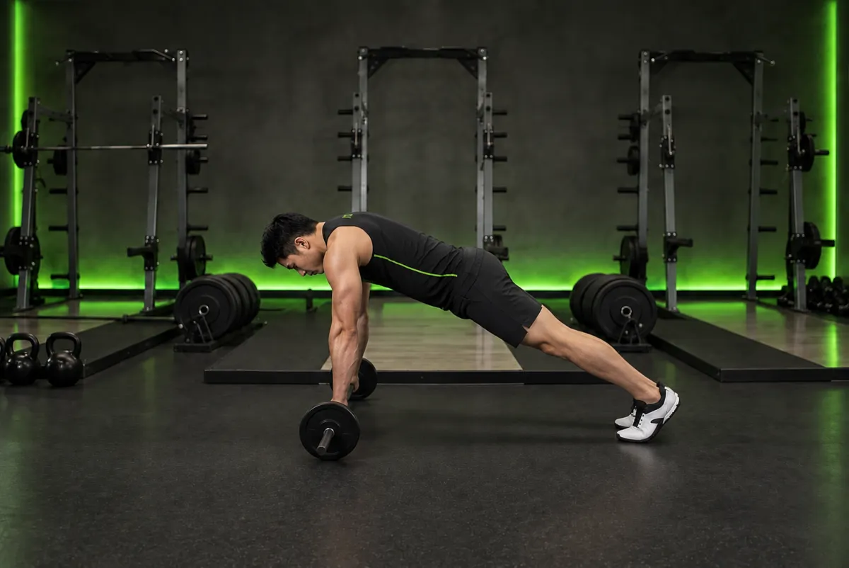 Barbell Ab Rollout (End)