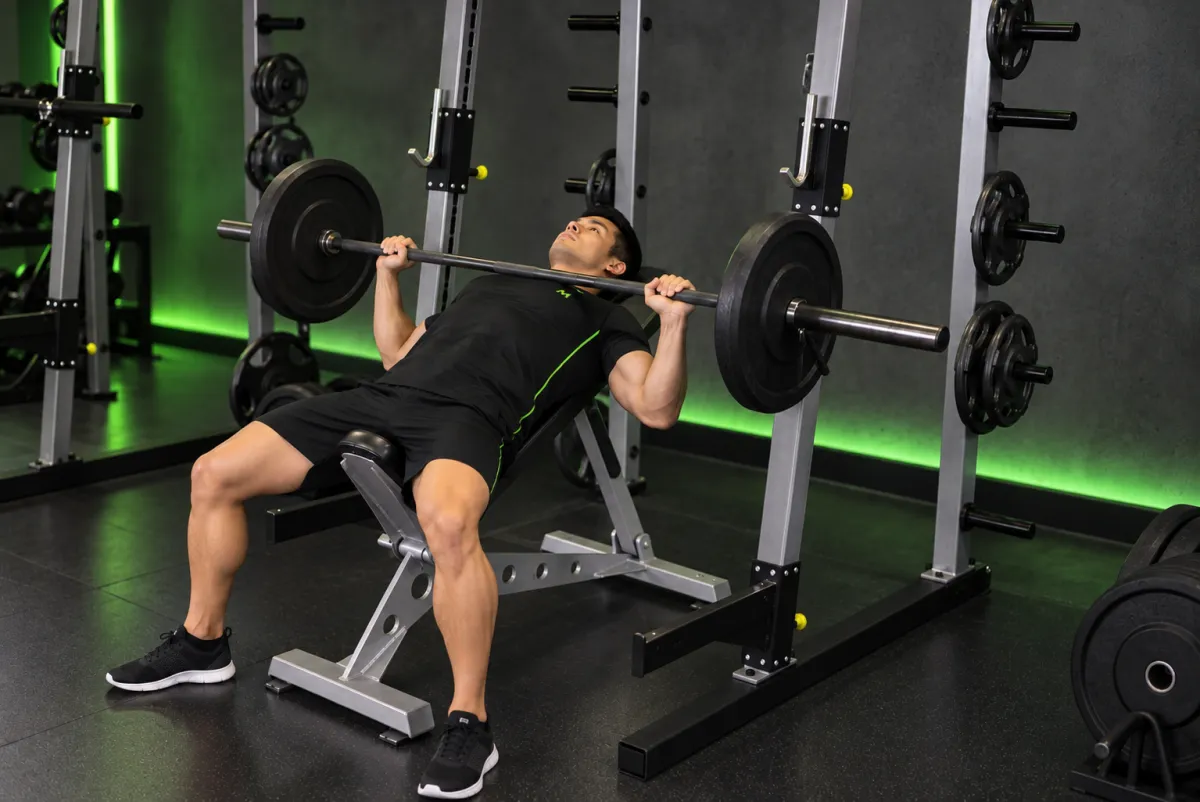 Barbell Incline Bench Press - Medium Grip (End)