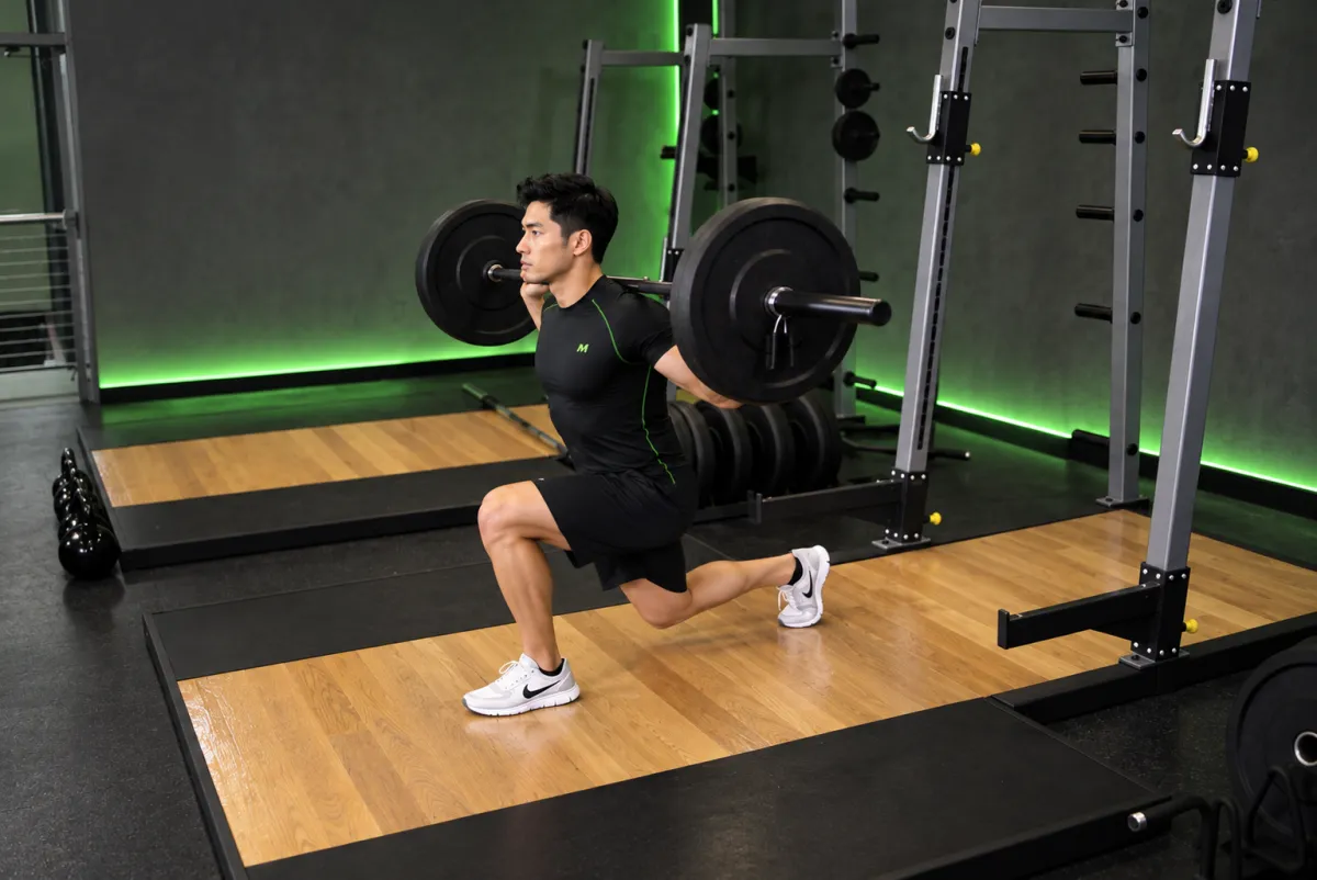 Lunge với tạ đòn (Kết thúc)