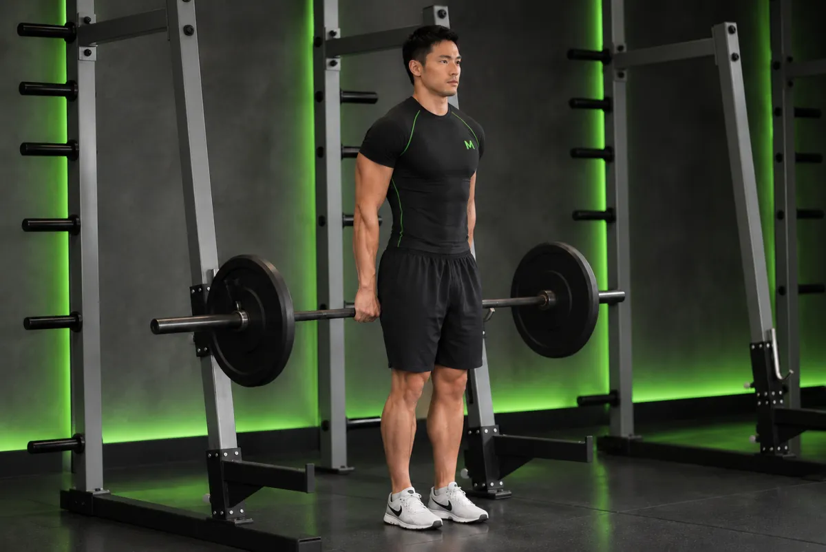 Barbell Shrug Behind The Back (End)