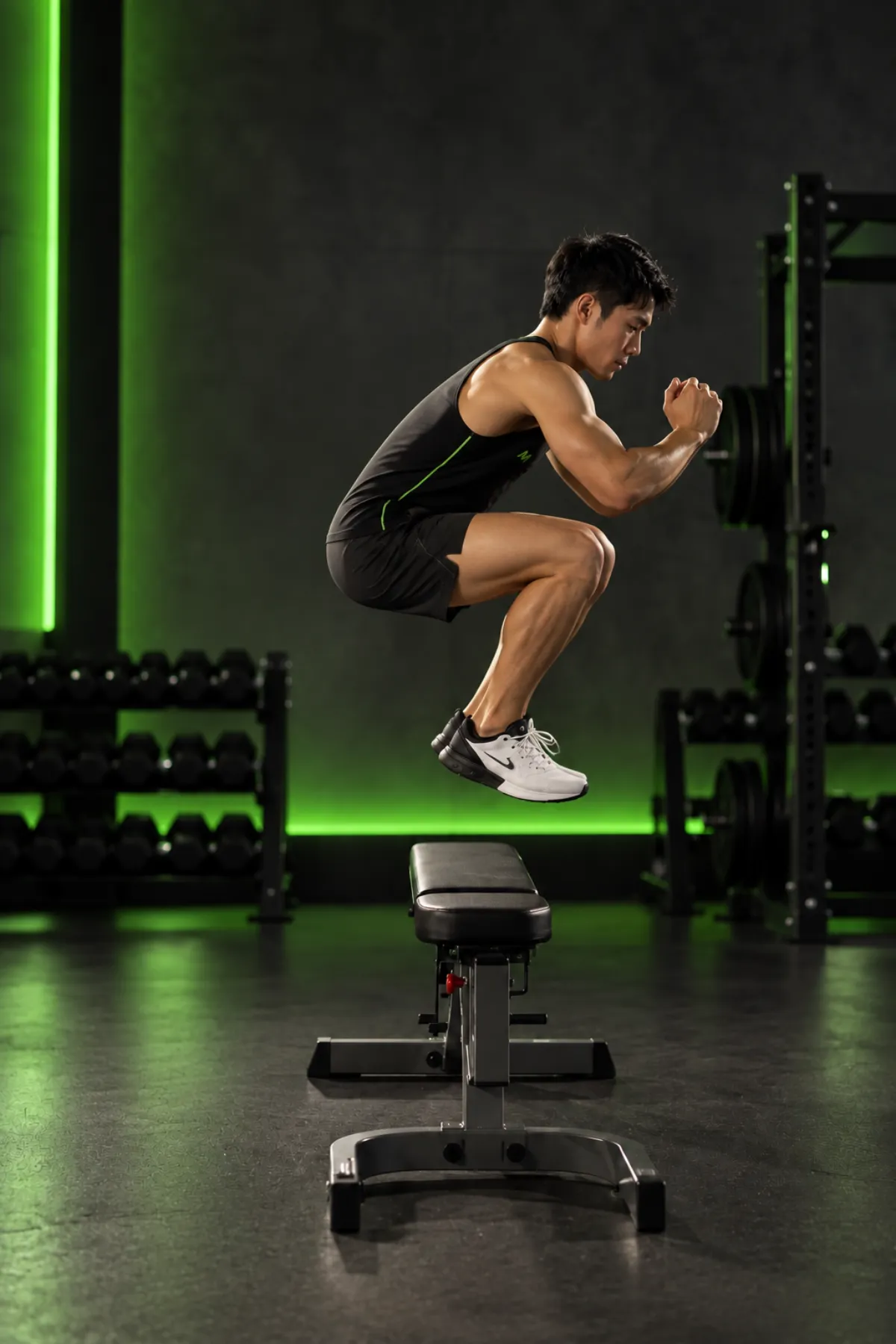 Nhảy qua ghế (bench jump) (Kết thúc)