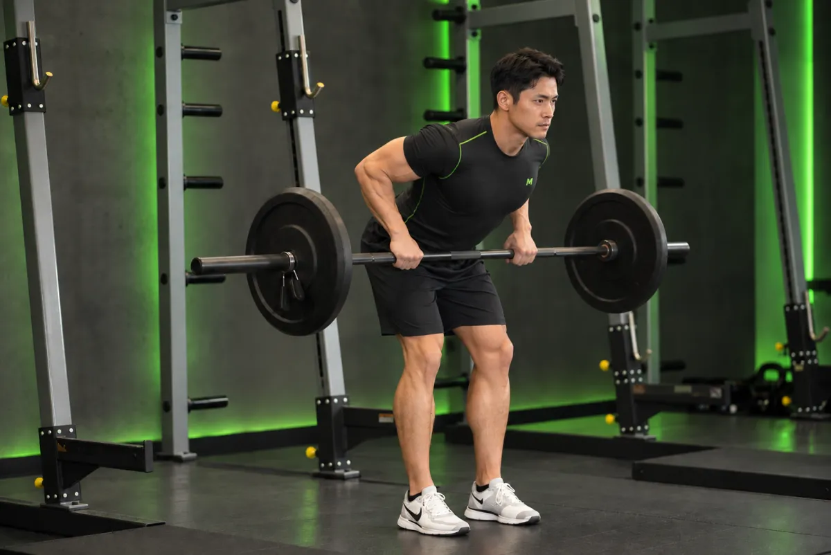 Bent Over Barbell Row (End)