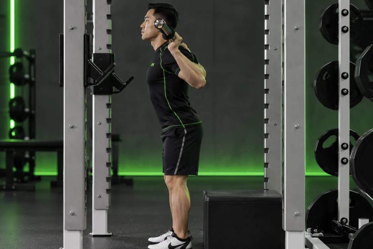 Squat chạm hộp (box squat) (Bắt đầu)