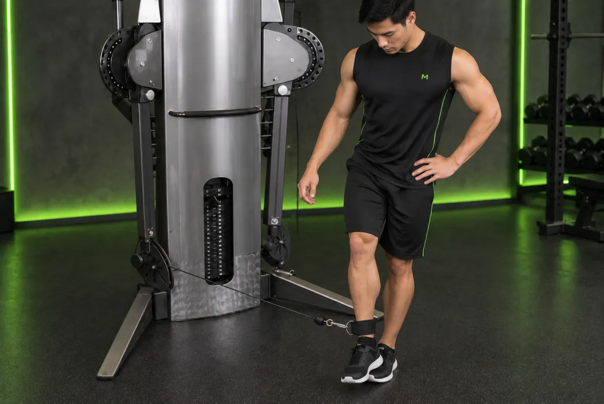 Khép hông với cáp (cable hip adduction) (Kết thúc)