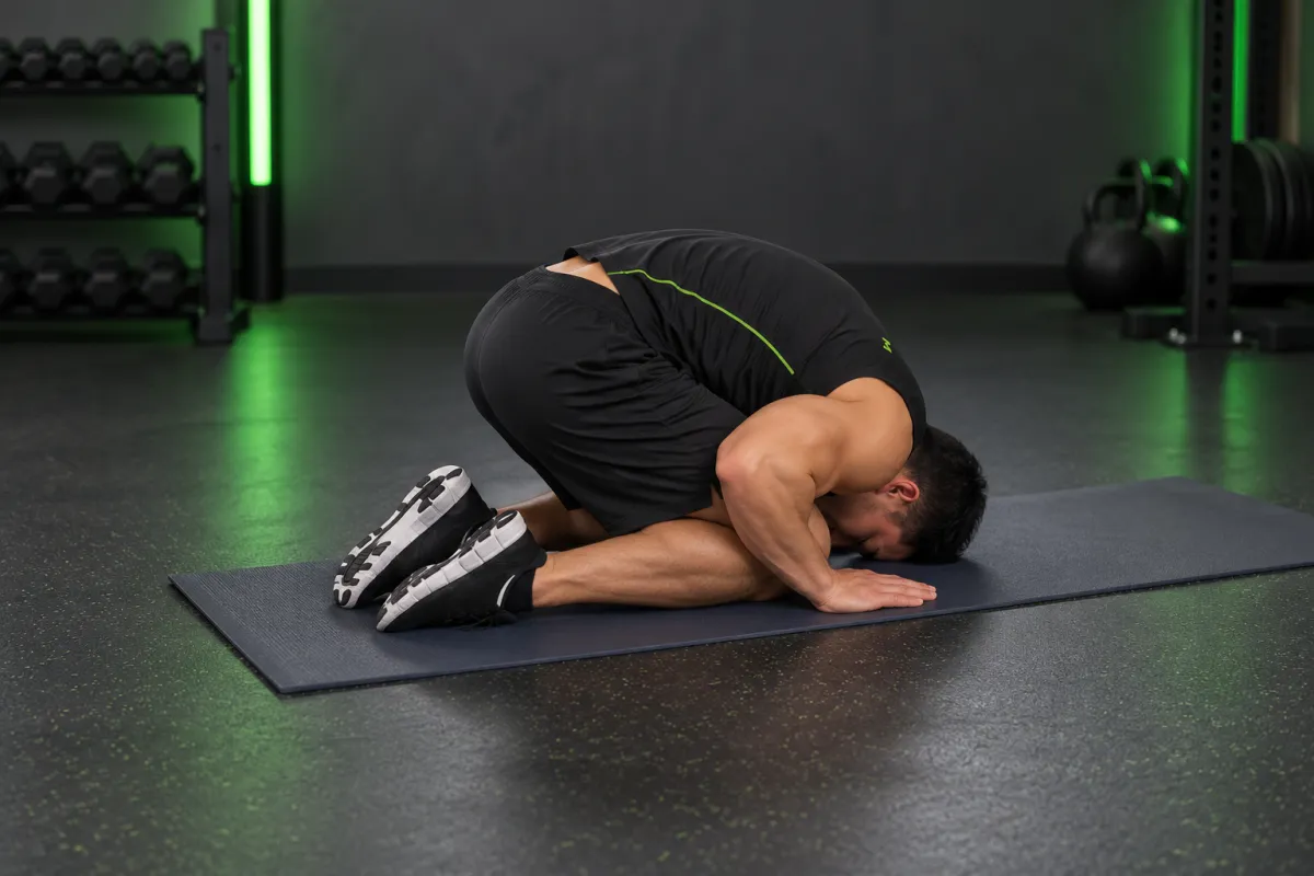 Tư thế em bé (child's pose) (Kết thúc)