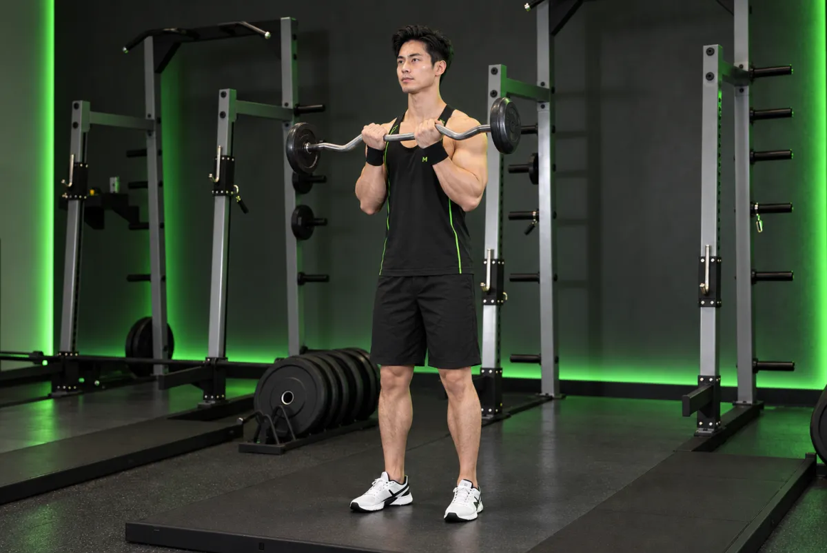 Close-Grip EZ Bar Curl (End)