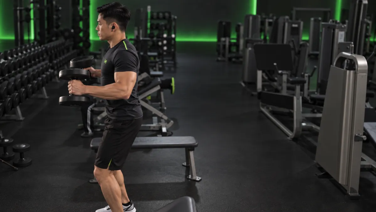 Clean với tạ đơn (dumbbell clean) (Kết thúc)