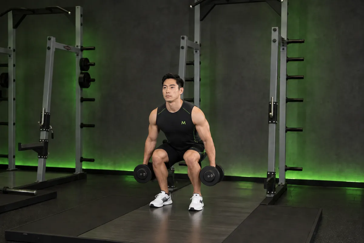 Squat với tạ đơn (dumbbell squat) (Kết thúc)