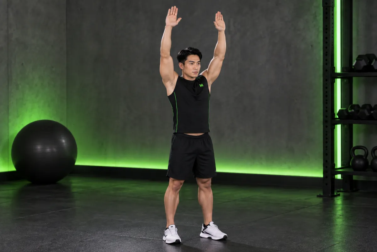 Giãn lưng động (dynamic back stretch) (Kết thúc)