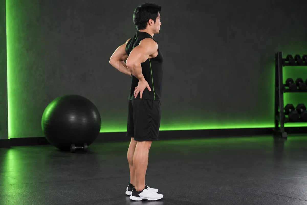 Kéo khuỷu tay ra sau (elbows back) (Kết thúc)