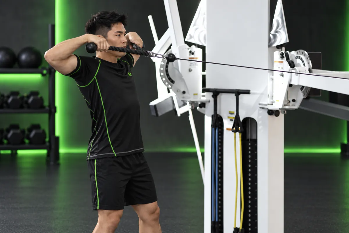 Kéo cáp về mặt (face pull) (Kết thúc)