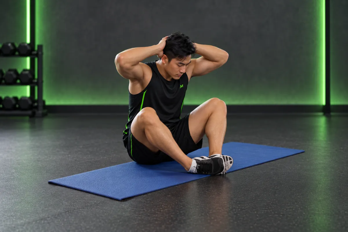 Giãn đùi trong và lưng (groin and back stretch) (Bắt đầu)