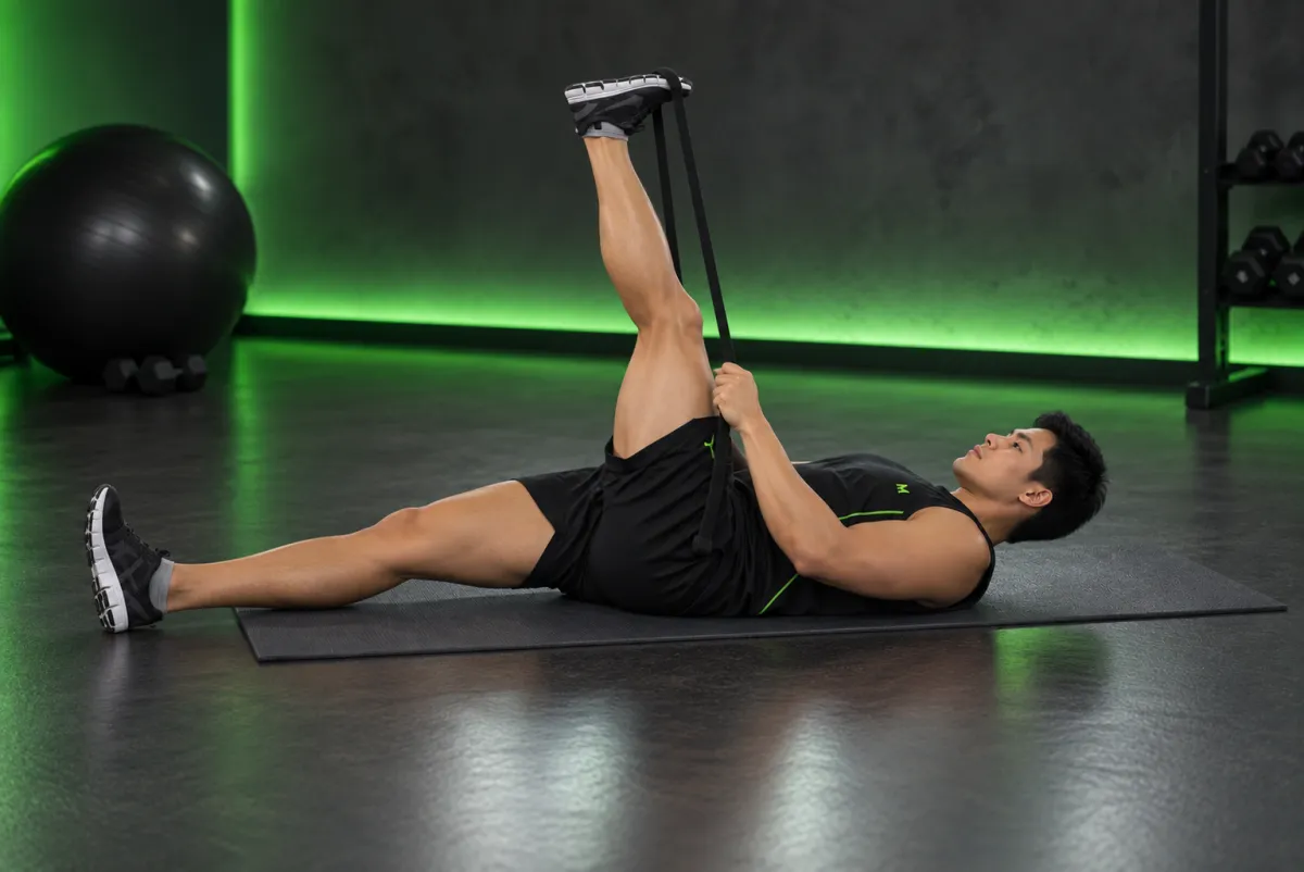 Giãn cơ đùi sau (hamstring stretch) (Kết thúc)