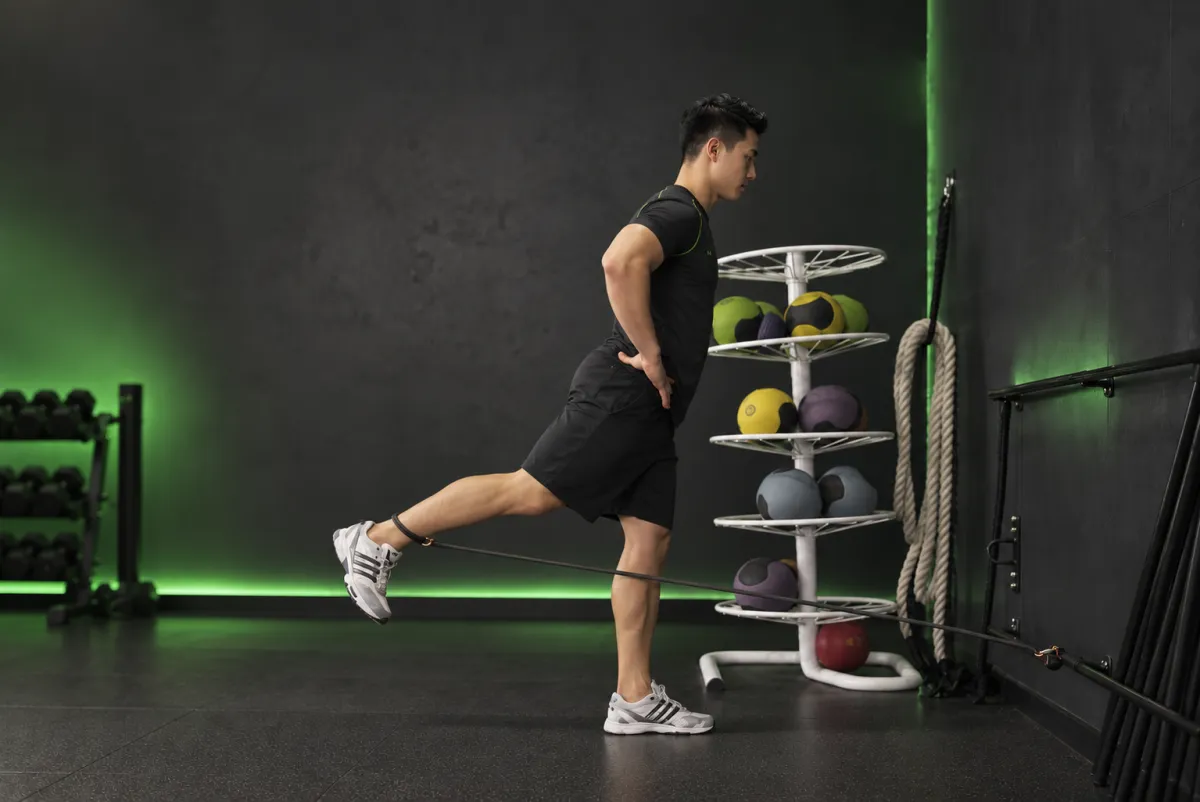 Hip Extension with Bands (End)