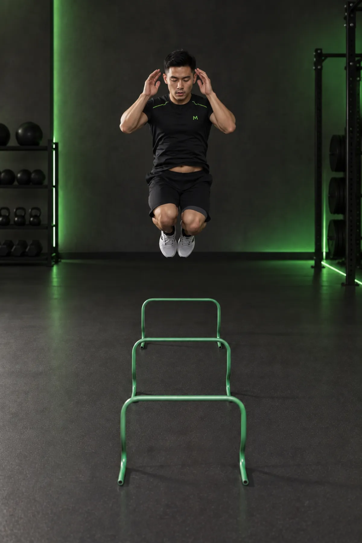 Nhảy qua rào thấp (hurdle hops) (Kết thúc)