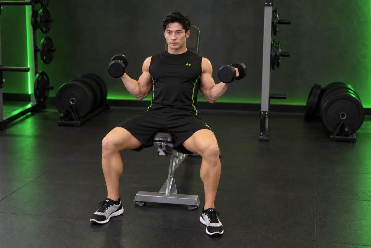 Cuốn bắp tay trước trong trên ghế dốc lên (Kết thúc)