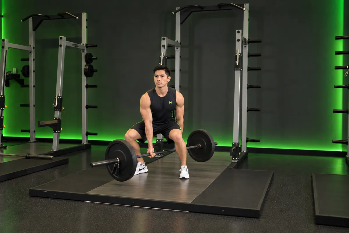 Jefferson squat (squat dạng chân với tạ đòn) (Kết thúc)