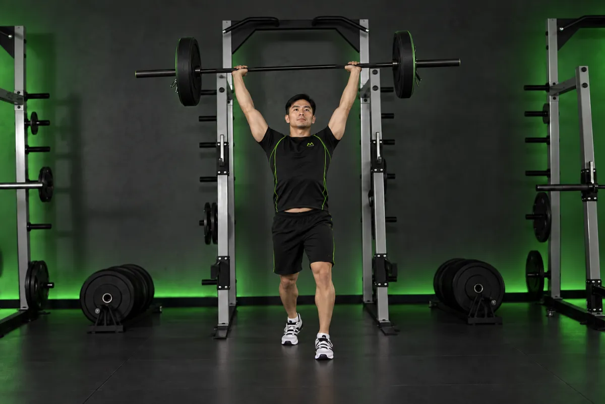 Jerk balance (giữ thăng bằng tư thế jerk) (Kết thúc)