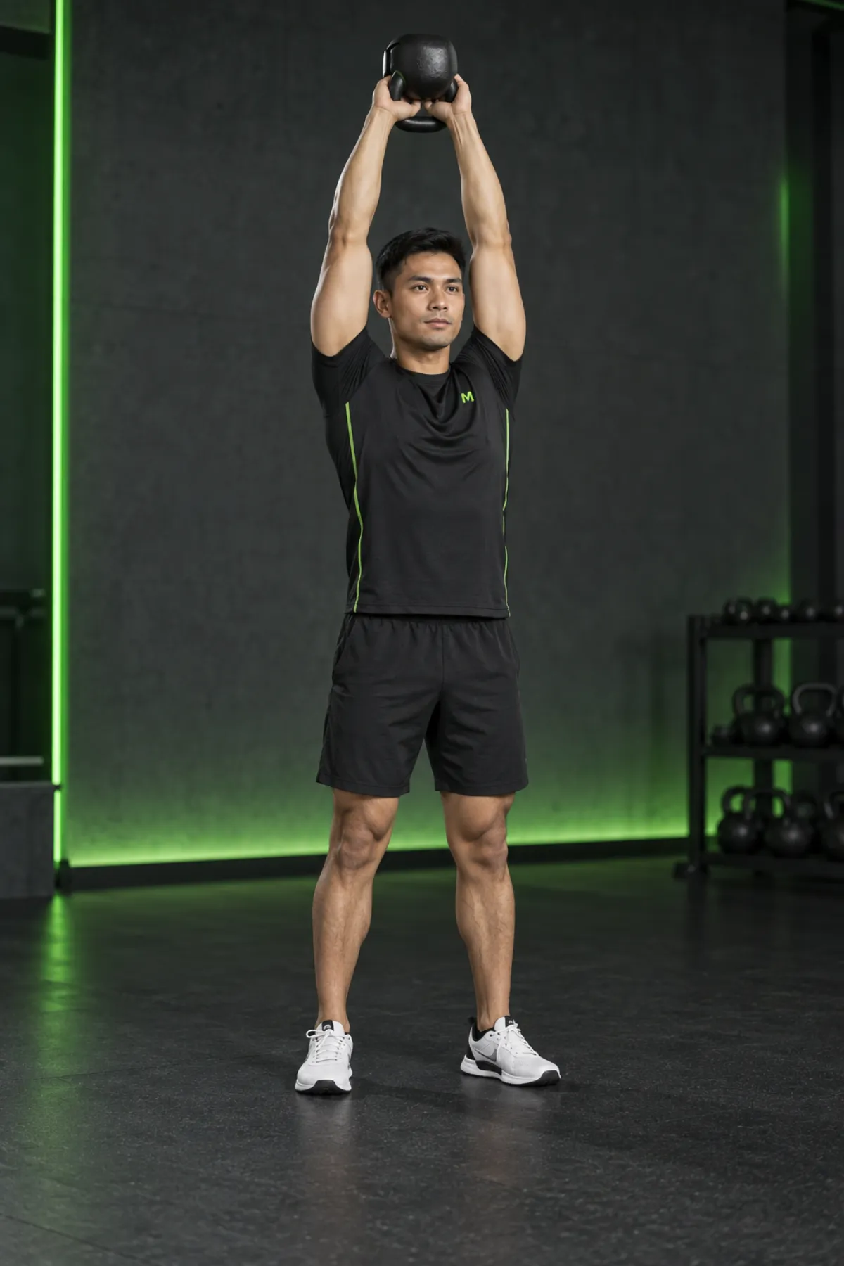 Kettlebell halo kèm duỗi tay sau trên đầu (Kết thúc)