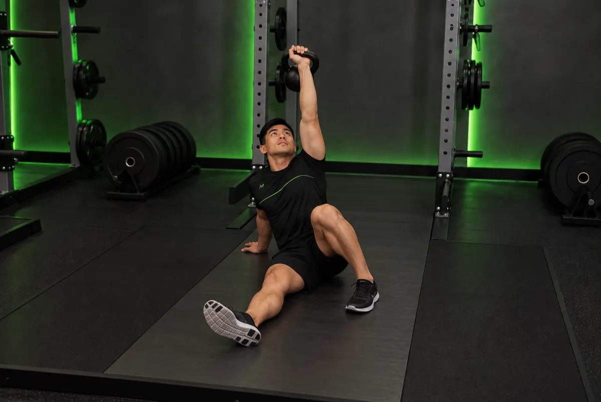 Turkish get-up với tạ ấm (kiểu squat) (Kết thúc)