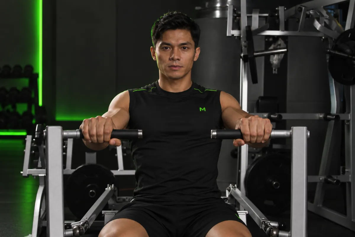 Đẩy ngực trên máy leverage (Kết thúc)