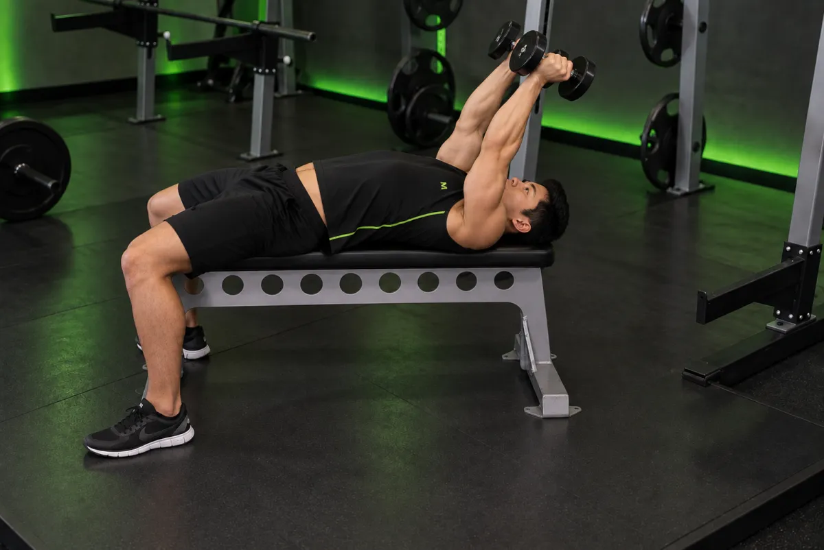 Lying Dumbbell Tricep Extension (End)