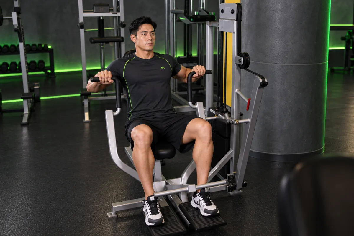 Đẩy ngực trên máy (Bắt đầu)