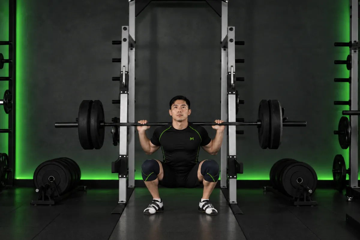 Squat kiểu Olympic (tạ đòn đặt cao) (Kết thúc)