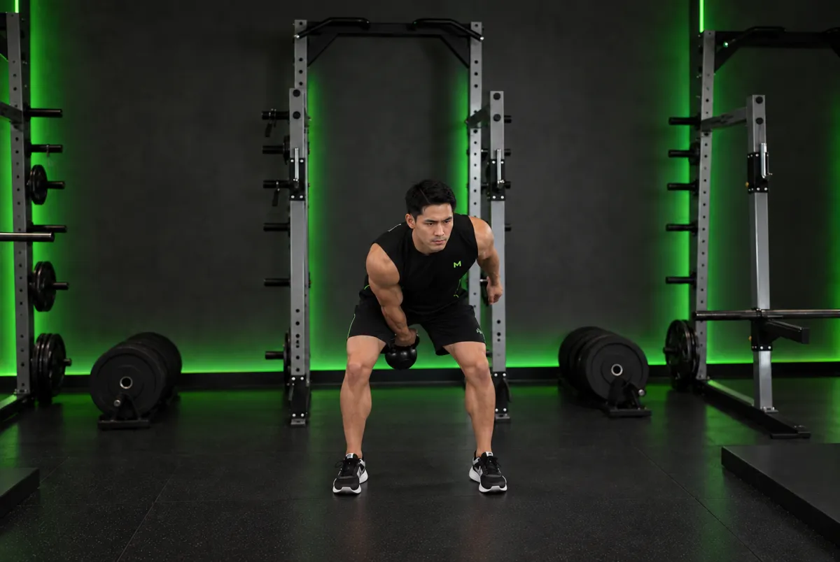 One-Arm Kettlebell Snatch (End)