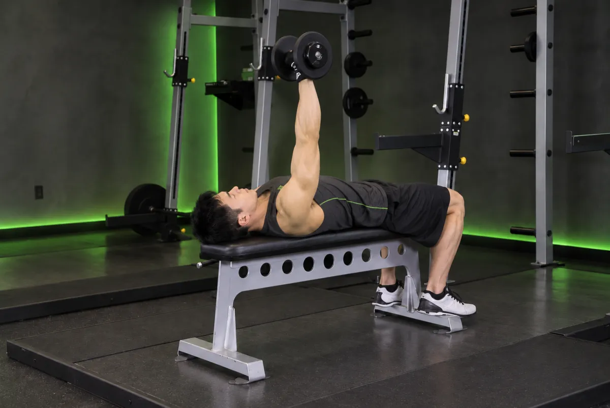 Đẩy ngực tạ đơn một tay (Kết thúc)