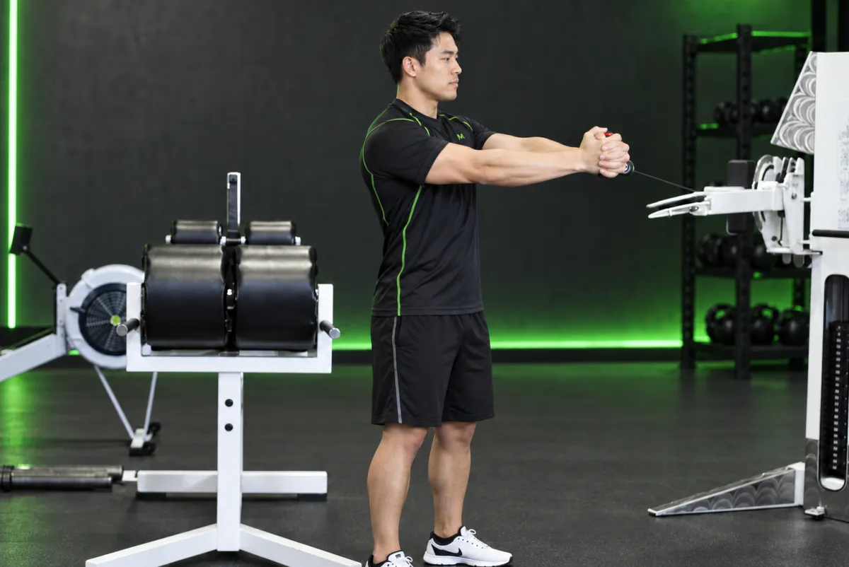 Pallof press kèm xoay thân (Kết thúc)