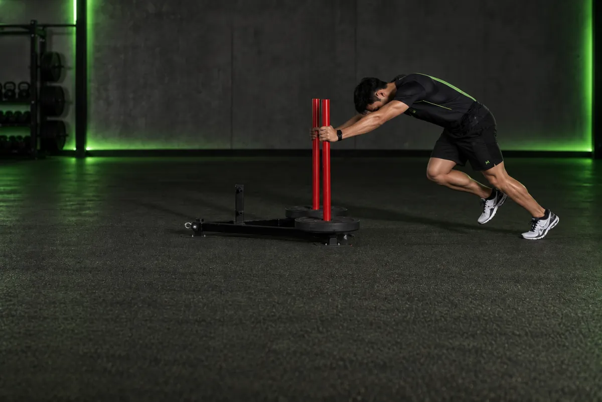 Chạy nước rút đẩy xe trượt (prowler sprint) (Kết thúc)