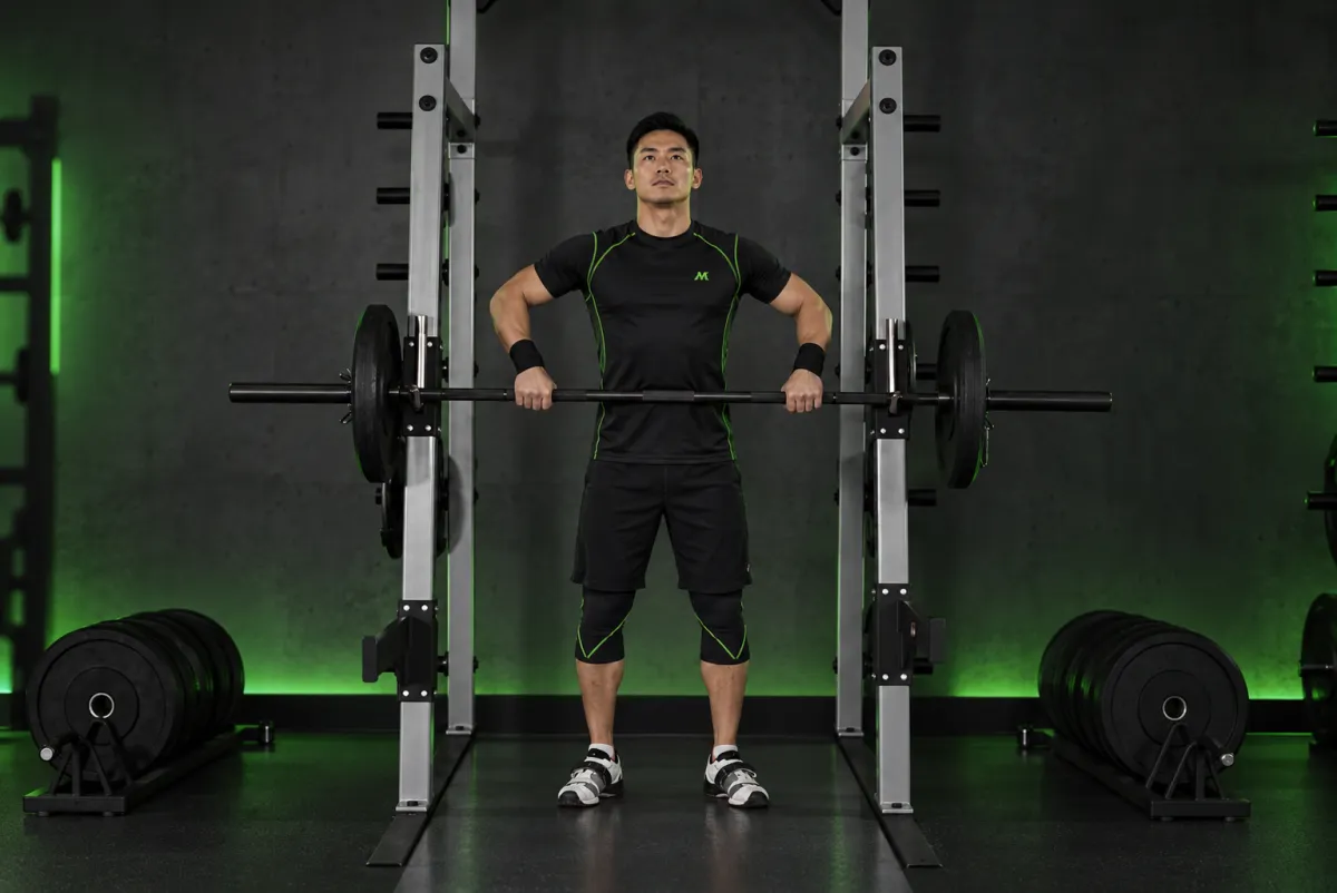 Đón tạ ở tư thế rack (rack delivery) (Bắt đầu)