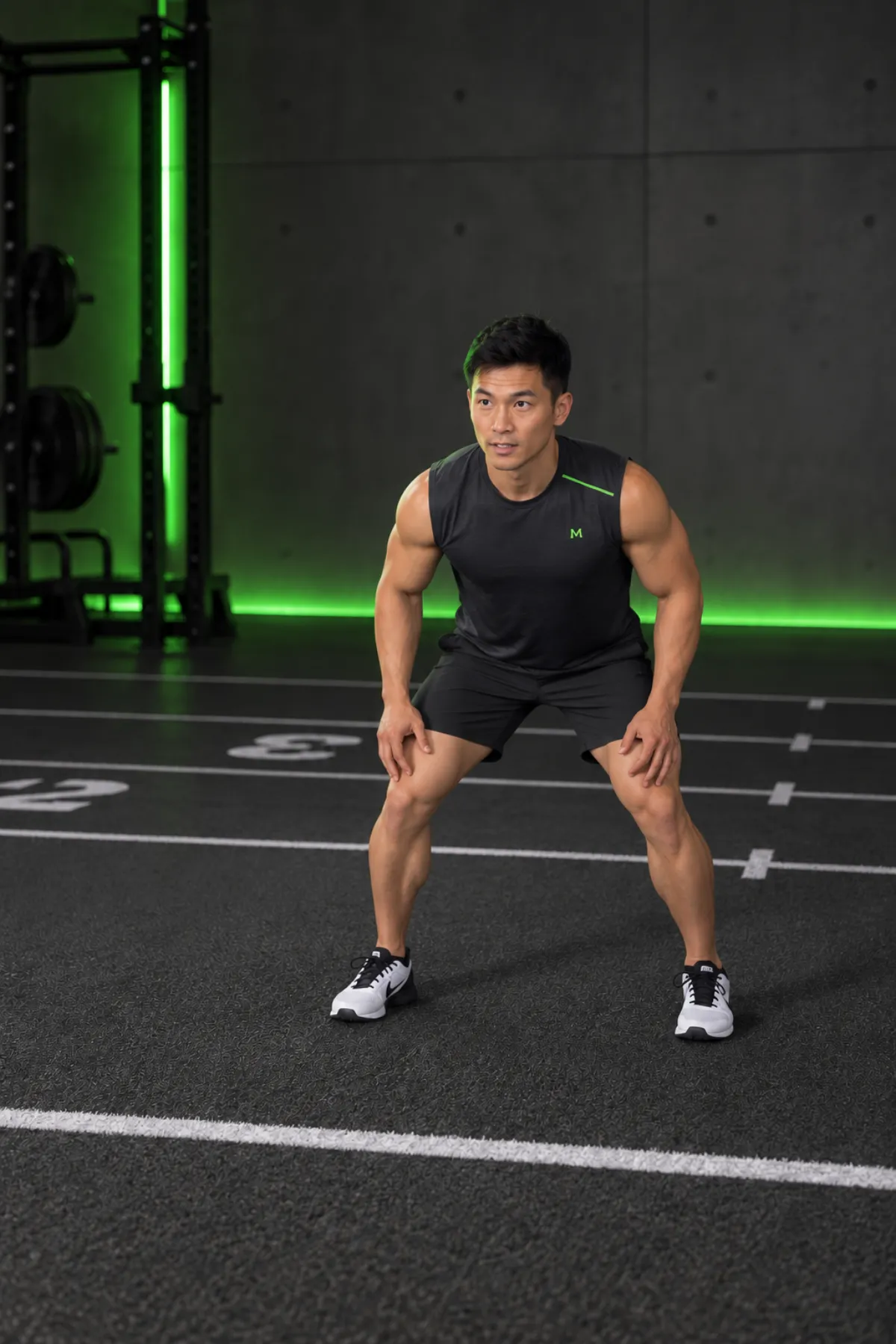 Ném bóng tạ đẩy ngực từ tư thế đứng (return push) (Kết thúc)