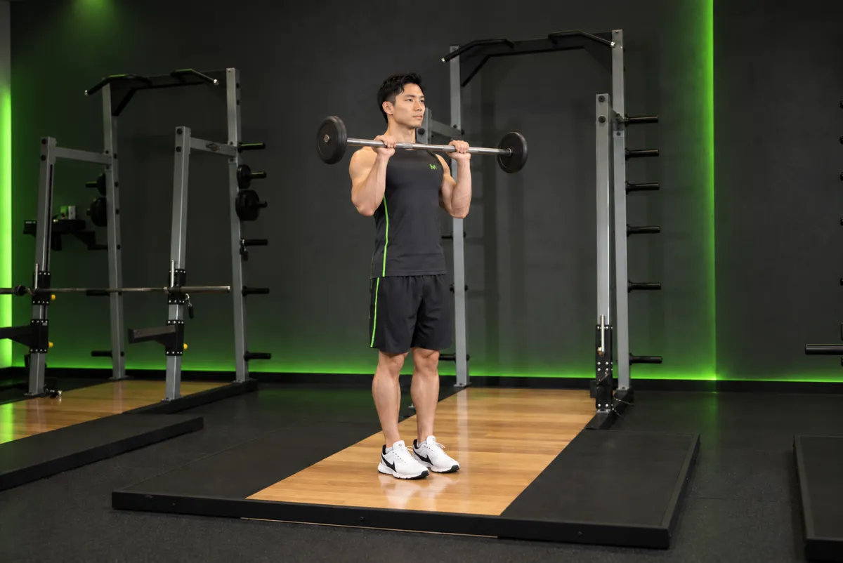Cuốn tạ đòn nắm sấp (reverse barbell curl) (Kết thúc)
