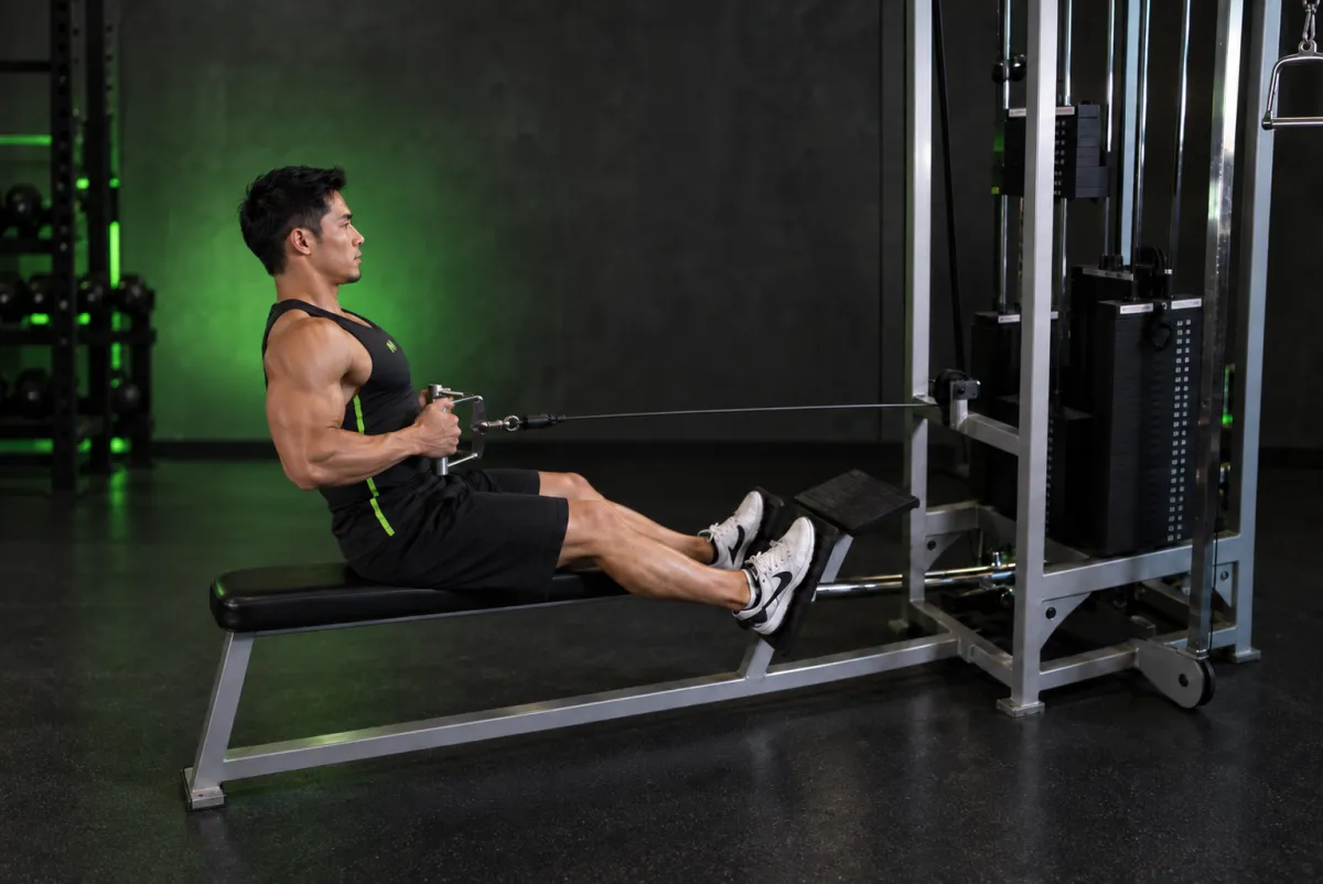 Kéo cáp ngồi (seated cable row) (Kết thúc)