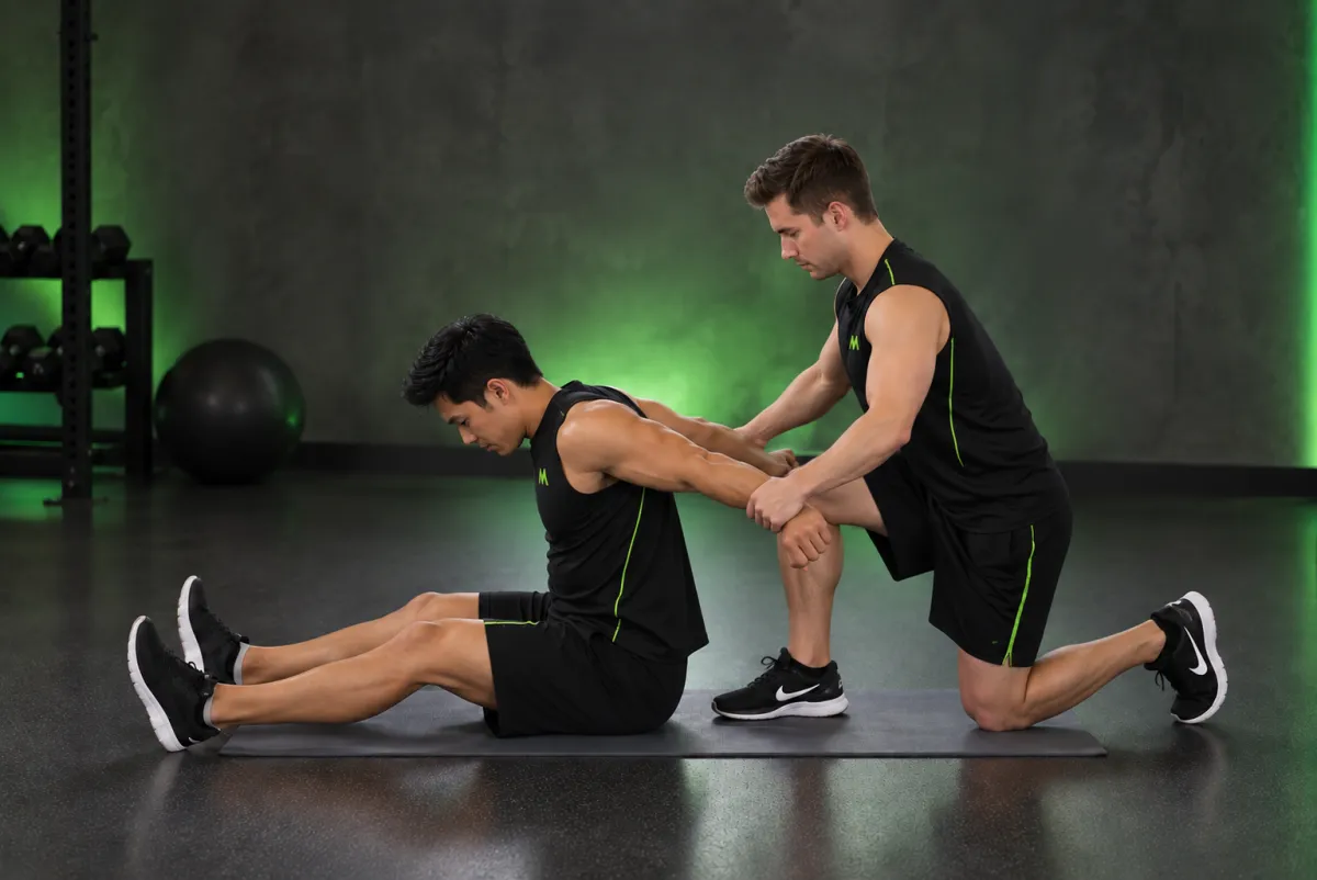 Giãn cơ vai trước ngồi (Kết thúc)