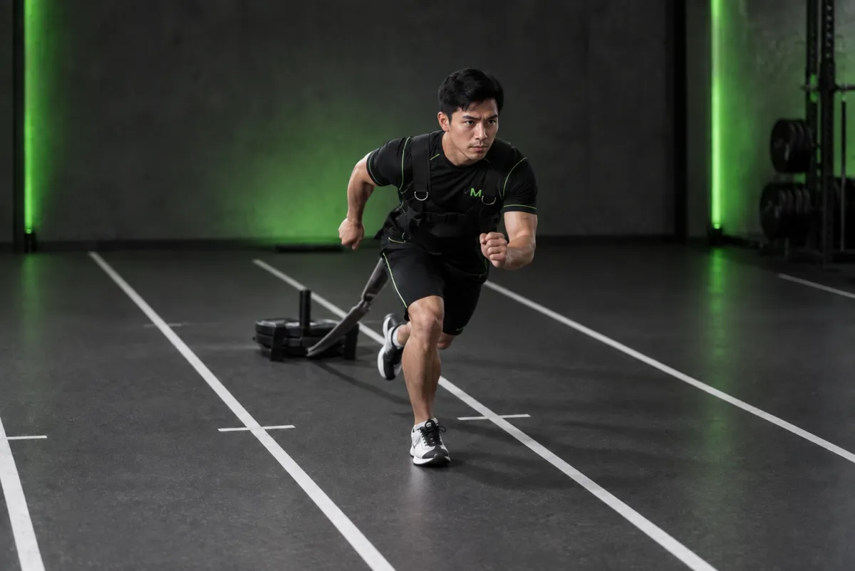 Kéo xe trượt với dây đai (sled drag) (Kết thúc)