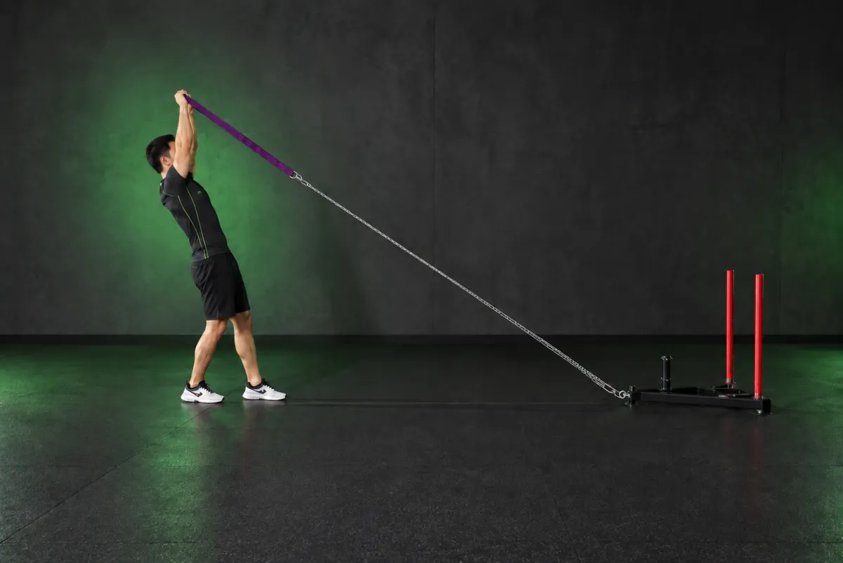 Sled Overhead Backward Walk (End)