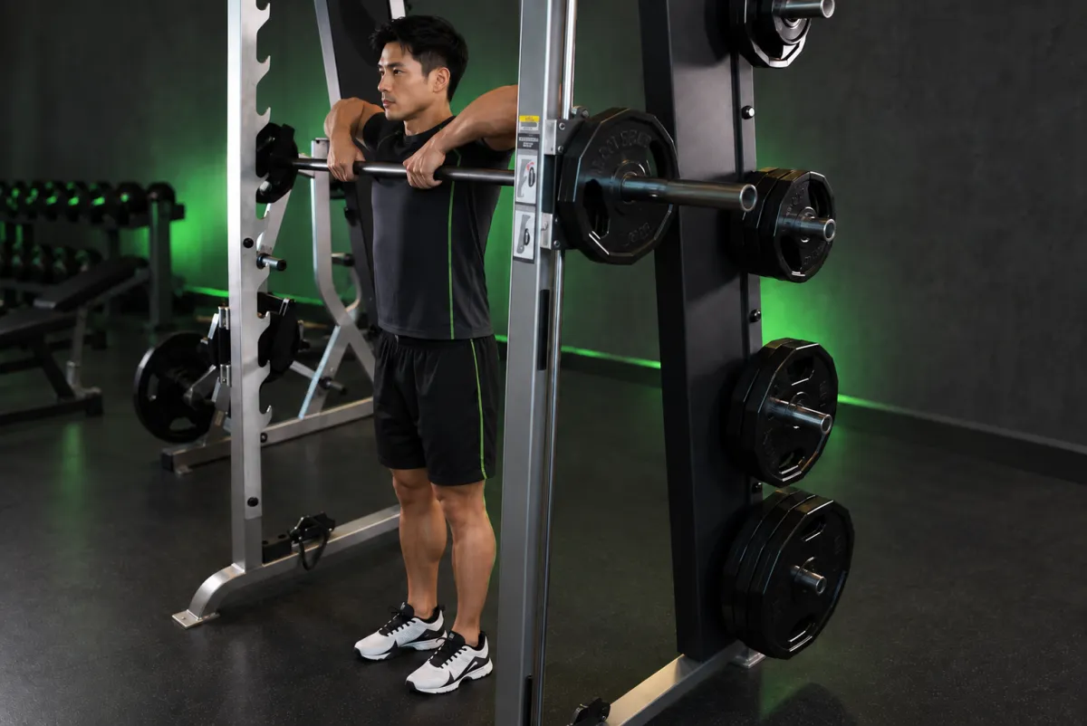 Kéo tạ thẳng đứng với máy Smith (Kết thúc)