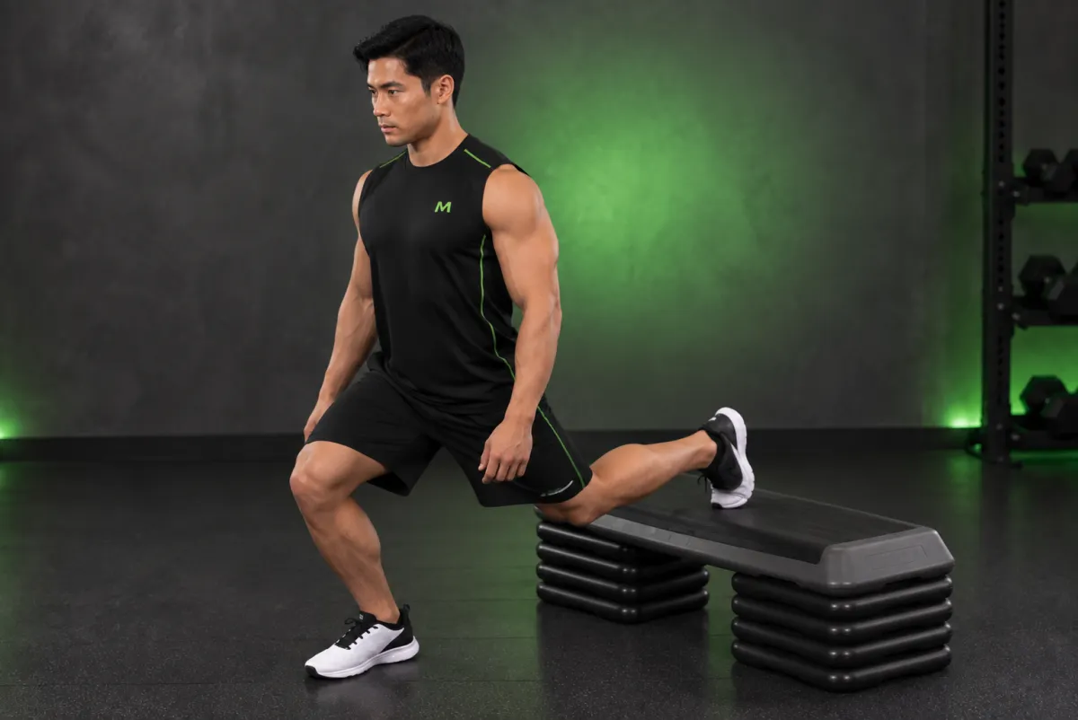 Standing Elevated Quad Stretch (End)