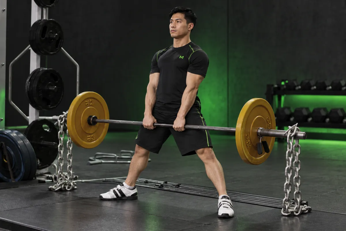 Sumo deadlift với xích (Kết thúc)