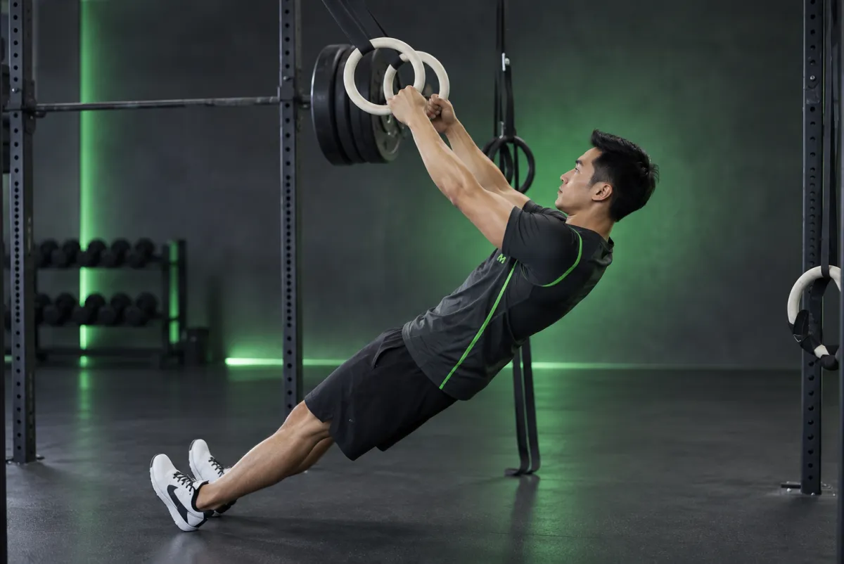 Kéo xô trên dây treo (suspended row) (Bắt đầu)