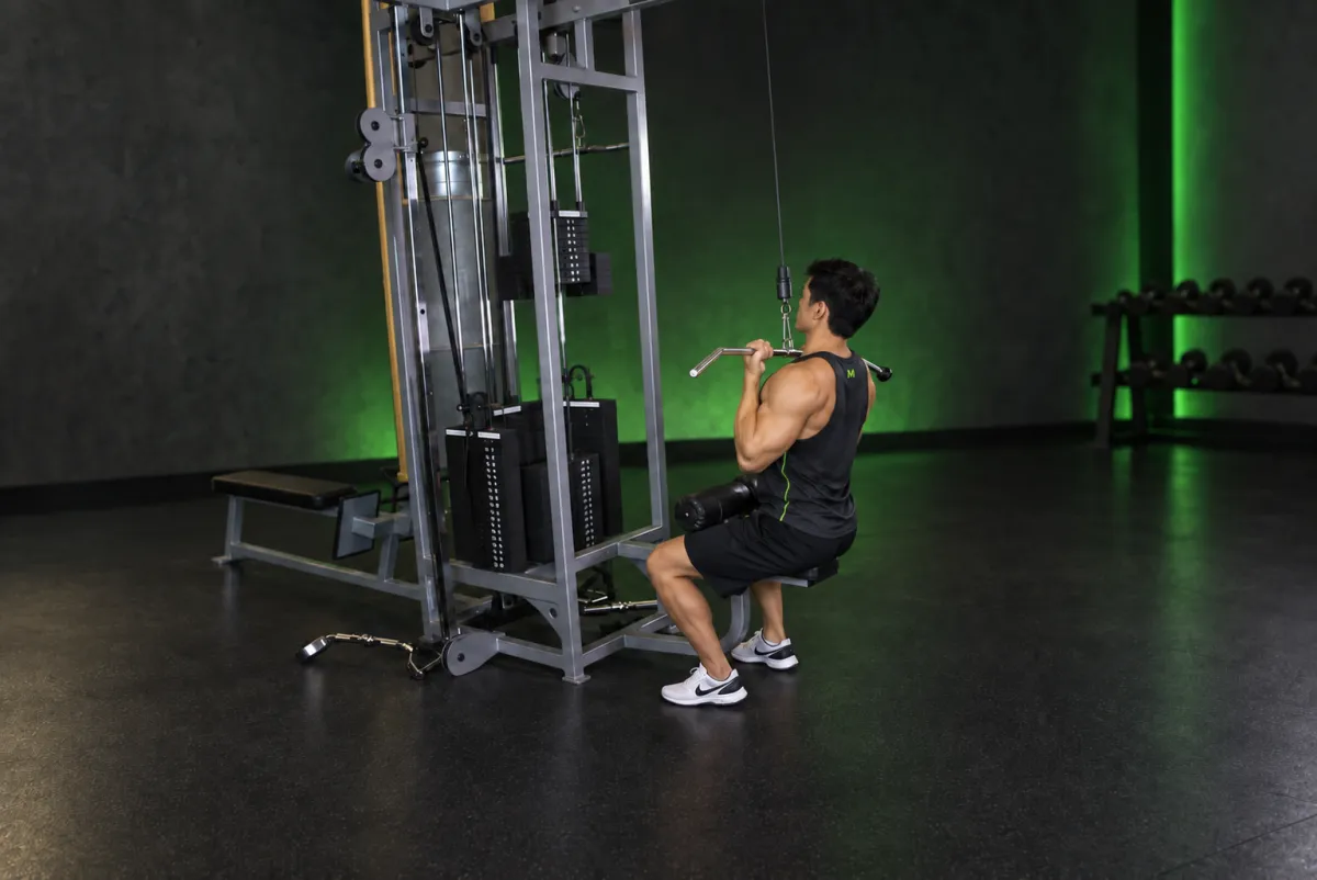 Kéo xô cáp nắm ngửa (underhand pulldown) (Kết thúc)