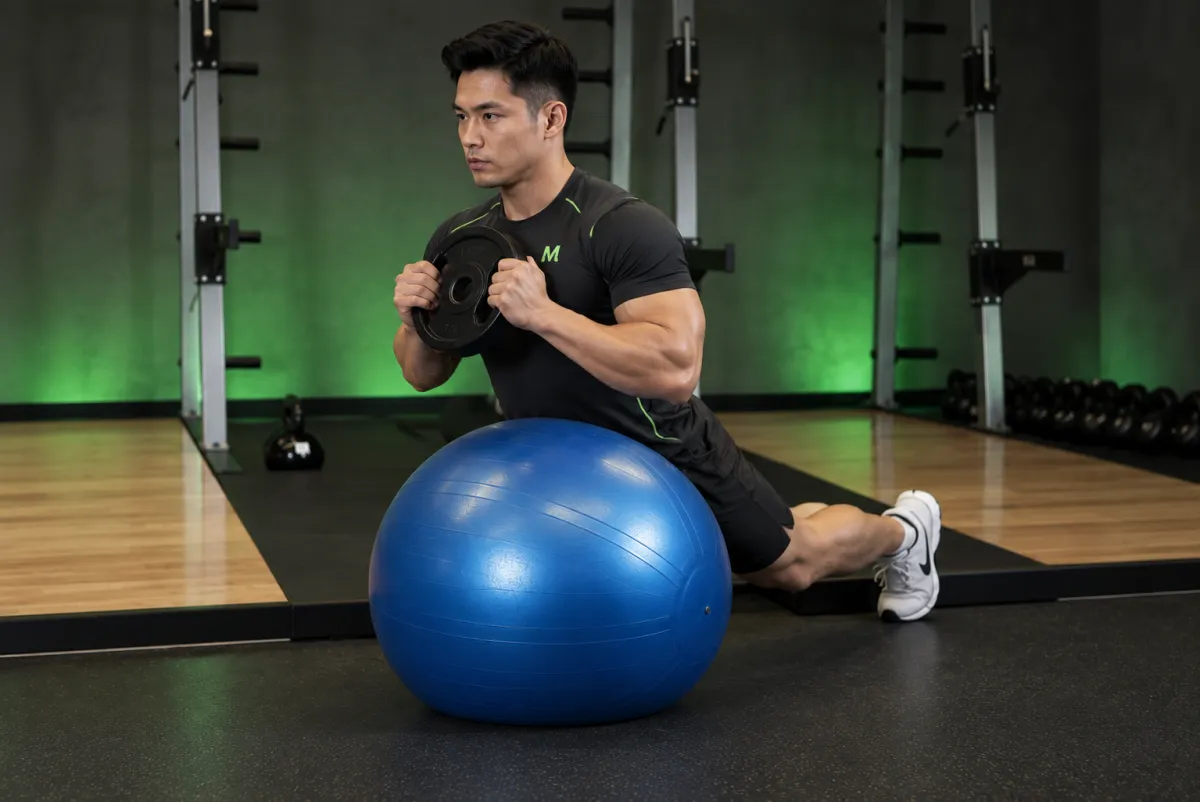 Hyperextension trên bóng tập có tạ (Kết thúc)