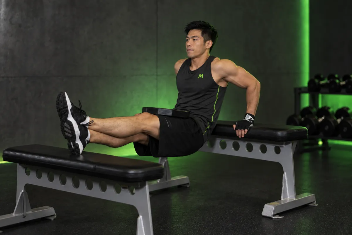 Dip ghế có tạ (weighted bench dip) (Kết thúc)