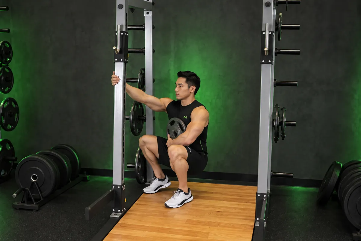 Sissy squat có tạ (weighted sissy squat) (Kết thúc)